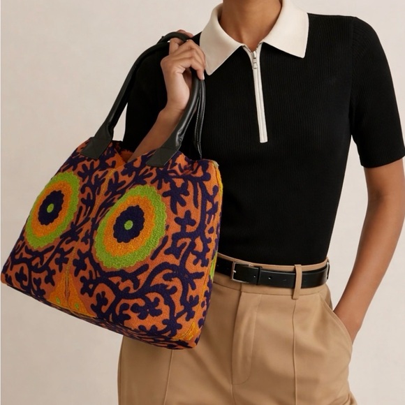 Colorful Patterned Tote Bag - Picture 1 of 15